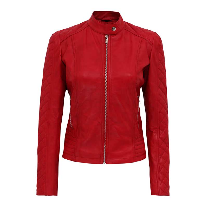 Impress with Your Style with a Women's Urban Red Leather Jacket