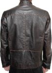 Handcrafted Distressed Black Leather Cafe Racer Jacket for Men