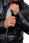 Men-Fashion-Genuine-Black-Leather-Stylish-Jacket
