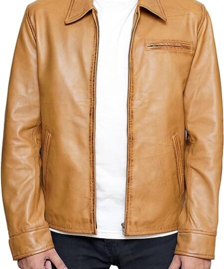 Premium-Tan-Brown-Leather-Mens-Jacket
