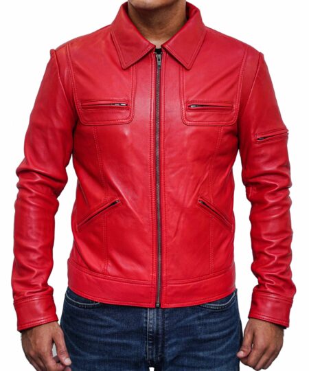 Red-Shirt-Style-Collar-Leather-Jacket-For-Men-1