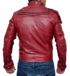 Star Lord Chris Splendid Maroon Leather Jacket
