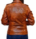 Women-Asymmetrical-Collar-Tan-Biker-Motorcycle-Leather-Jacket-4