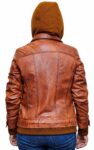 Women-Brown-Leather-Bomber-Style-Jacket-With-a-Hood-1