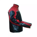 The Irresistible Charm of Black & Red Derry Leather Biker Jacket