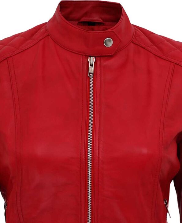 Impress with Your Style with a Women's Urban Red Leather Jacket