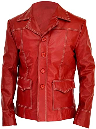 Gear Up with our Iconic Bold Red Leather Biker Jacket