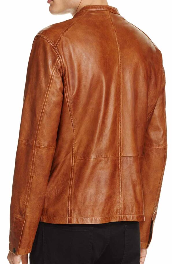 Introducing a Brown Leather Moto Jacket with Beauty and Stability