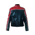 The Irresistible Charm of Black & Red Derry Leather Biker Jacket